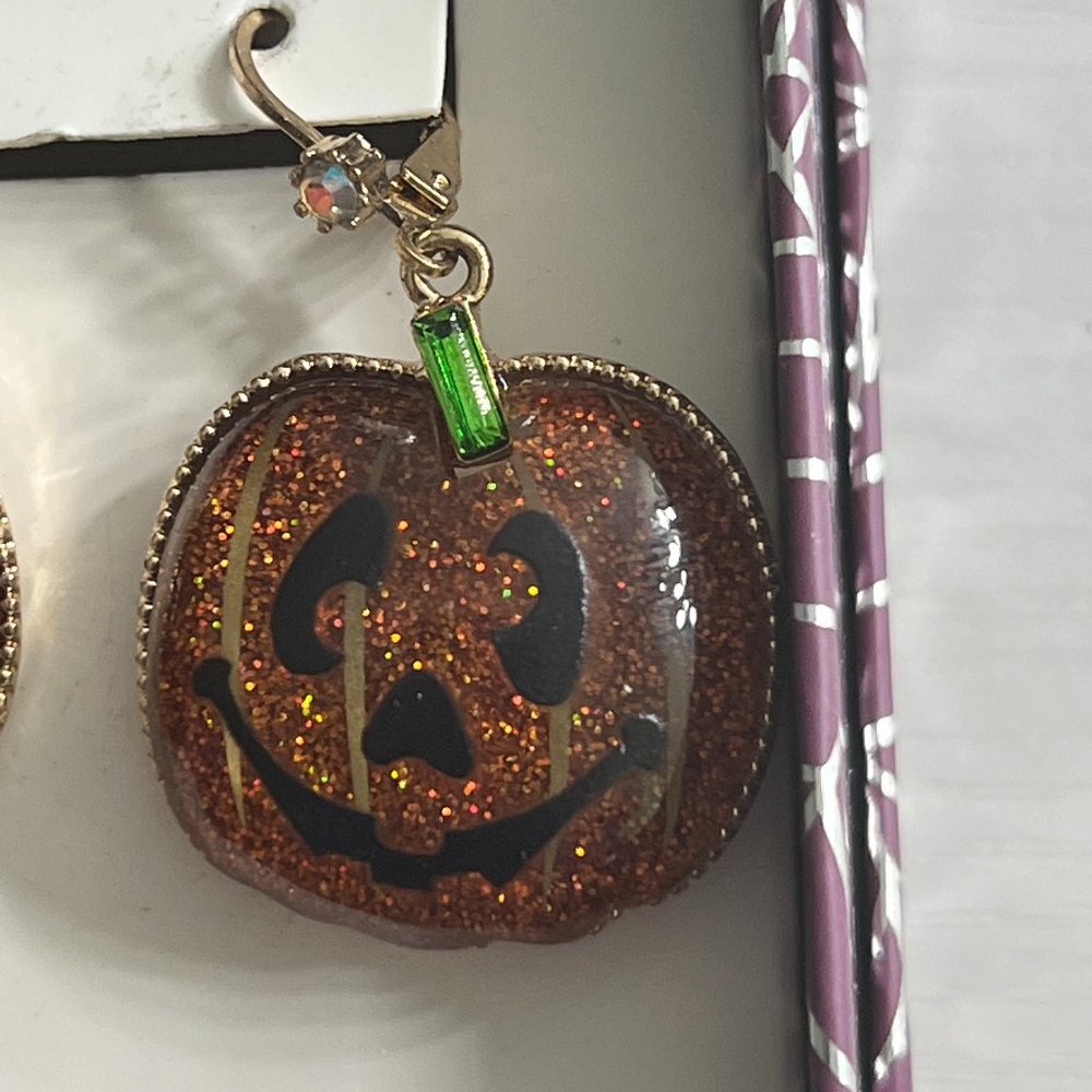 Betsy Johnson Pumpkin Earrings - Picture 9 of 10